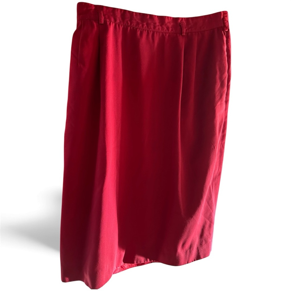 Liz Claiborne Vibrant Red Midi Skirt